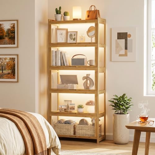 Bookshelf 5 Tier - خزانة عرض، خزانة عتيقة بخمسة طبقات