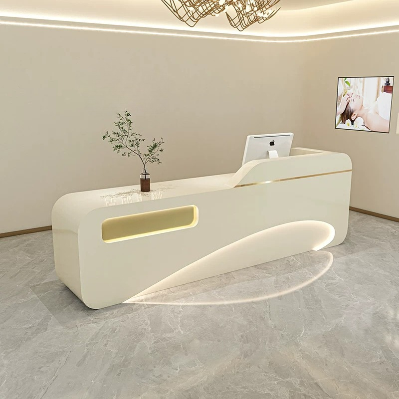 Office Furniture Store - طاولة استقبال عصرية بسيطة لصالون التجميل
