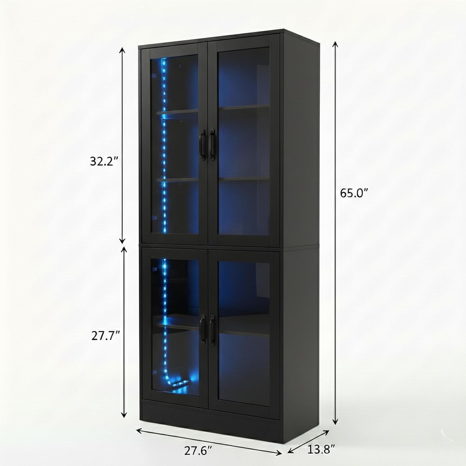 Bookshelf 5 Tier - خزانة عرض زجاجية بخمس طبقات مع