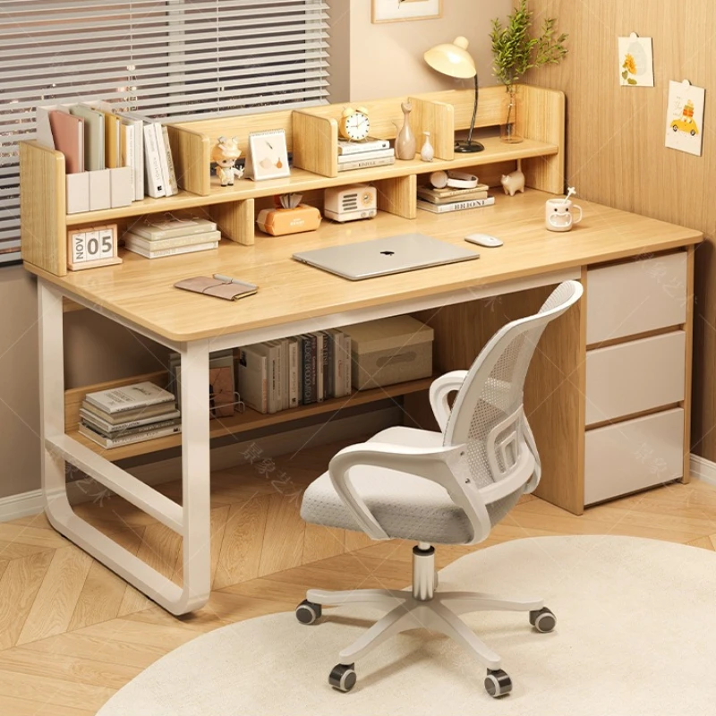Office Furniture Manufacturers - مكتب متين مع رف كتب بسيط