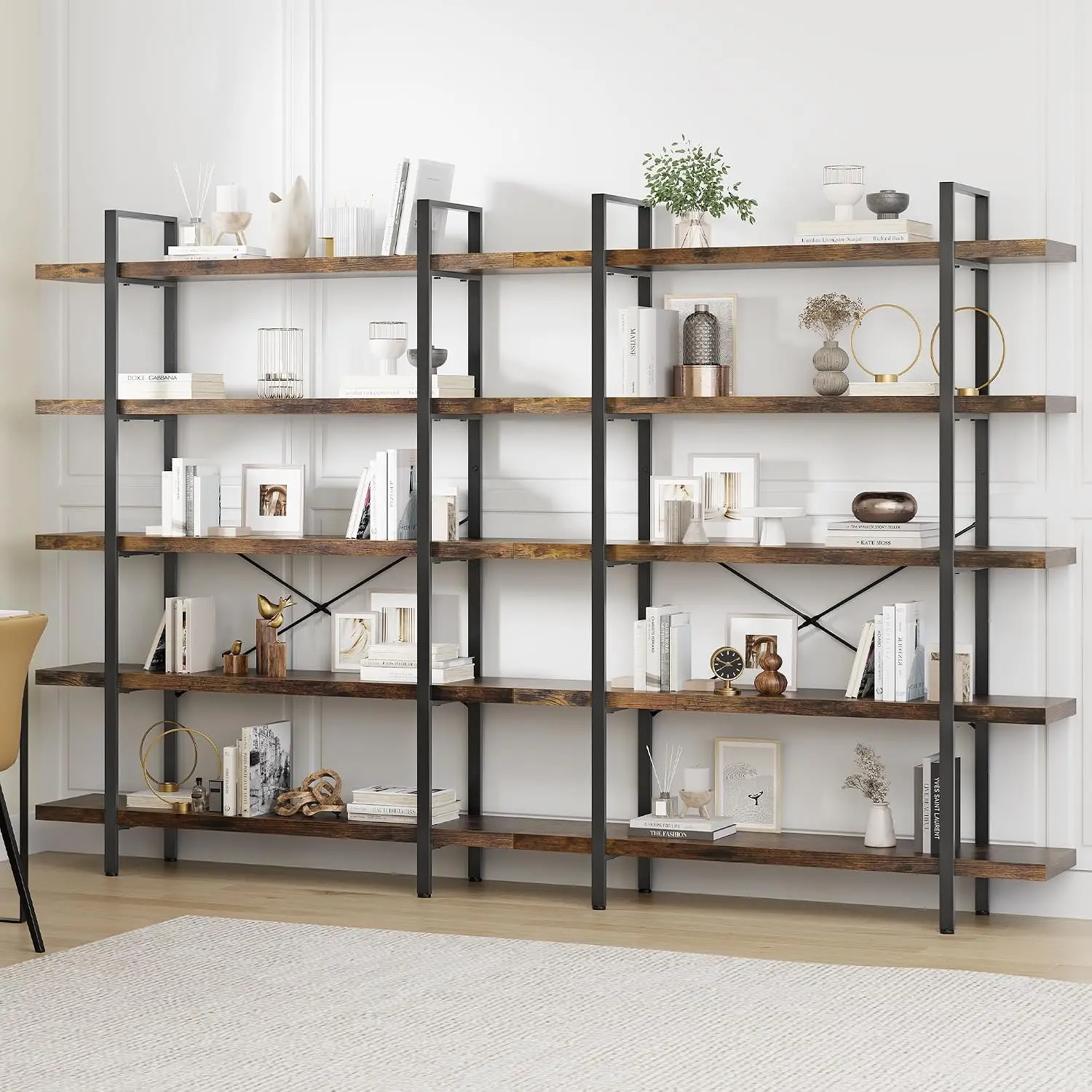 مجموعة من 2 رفوف كتب، رف كتب ص - مراجعة Bookshelf 5 Tier وسعره