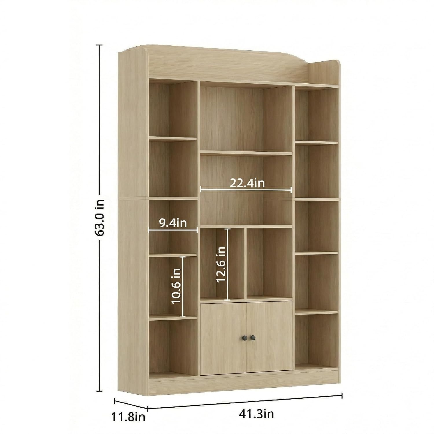 رف كتب من خشب البلوط، 14 خانة  - مراجعة Bookshelf 5 Tier وسعره