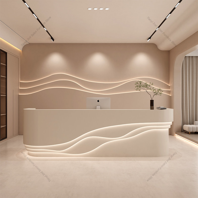 طاولة كاشير بتصميم نورديك كريم - مراجعة Office Furniture Store وسعره