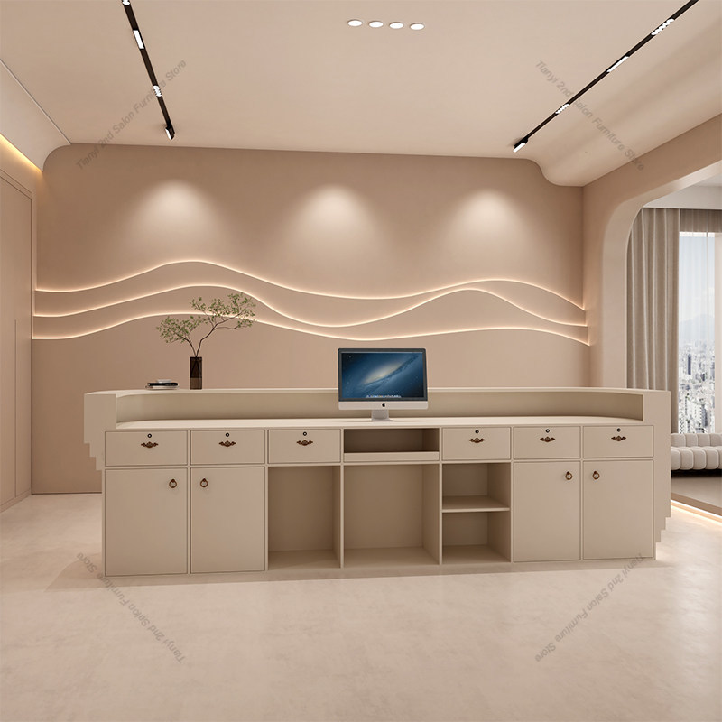 طاولة كاشير بتصميم نورديك كريم - مراجعة Office Furniture Store وسعره