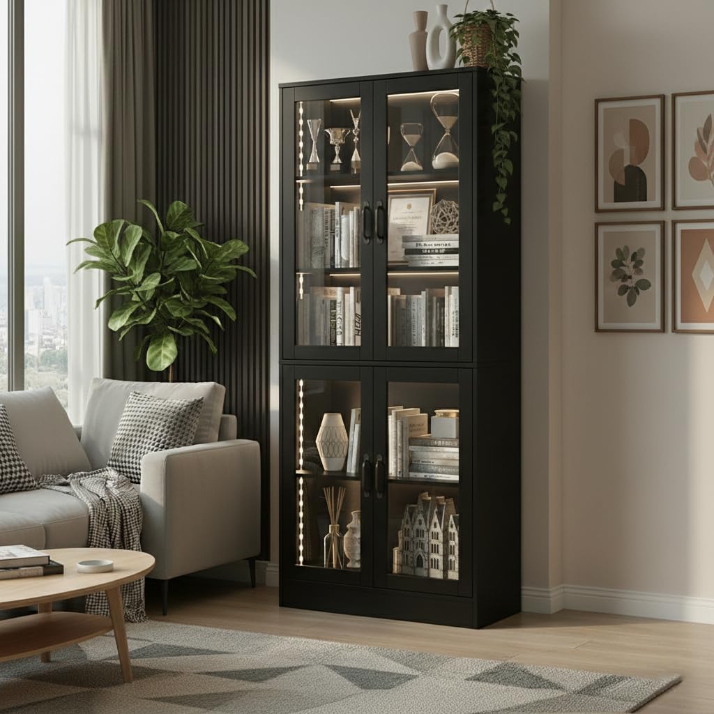 خزانة عرض زجاجية بخمس طبقات مع - مراجعة Bookshelf 5 Tier وسعره