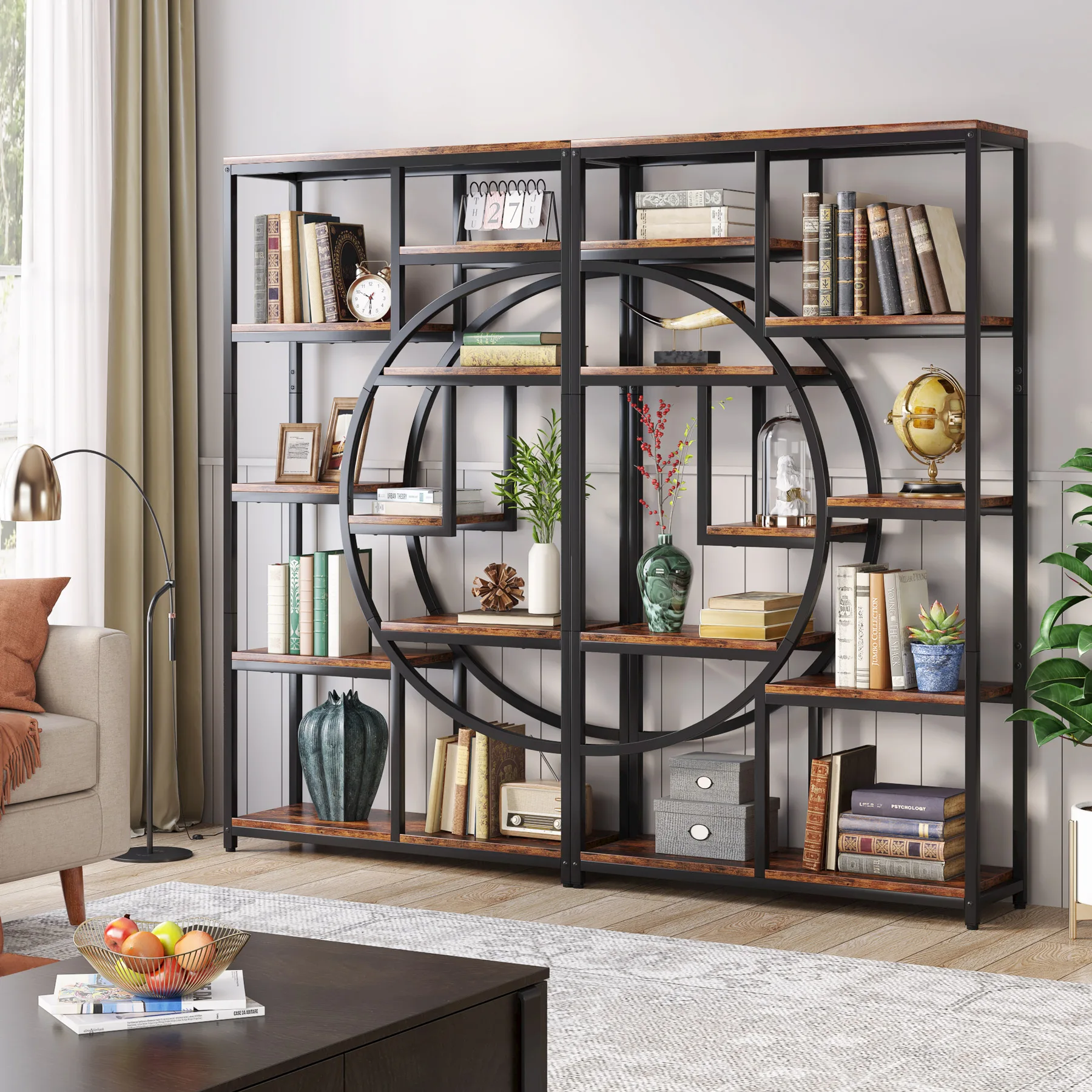 رف كتب صناعي مع أرفف كتب طويلة - مراجعة Bookshelf 5 Tier وسعره